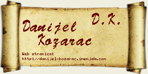 Danijel Kozarac vizit kartica